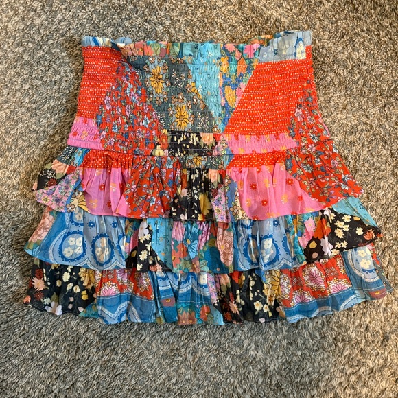 SPELL Cha Cha Shirred Mini Skirt - Picture 5 of 6
